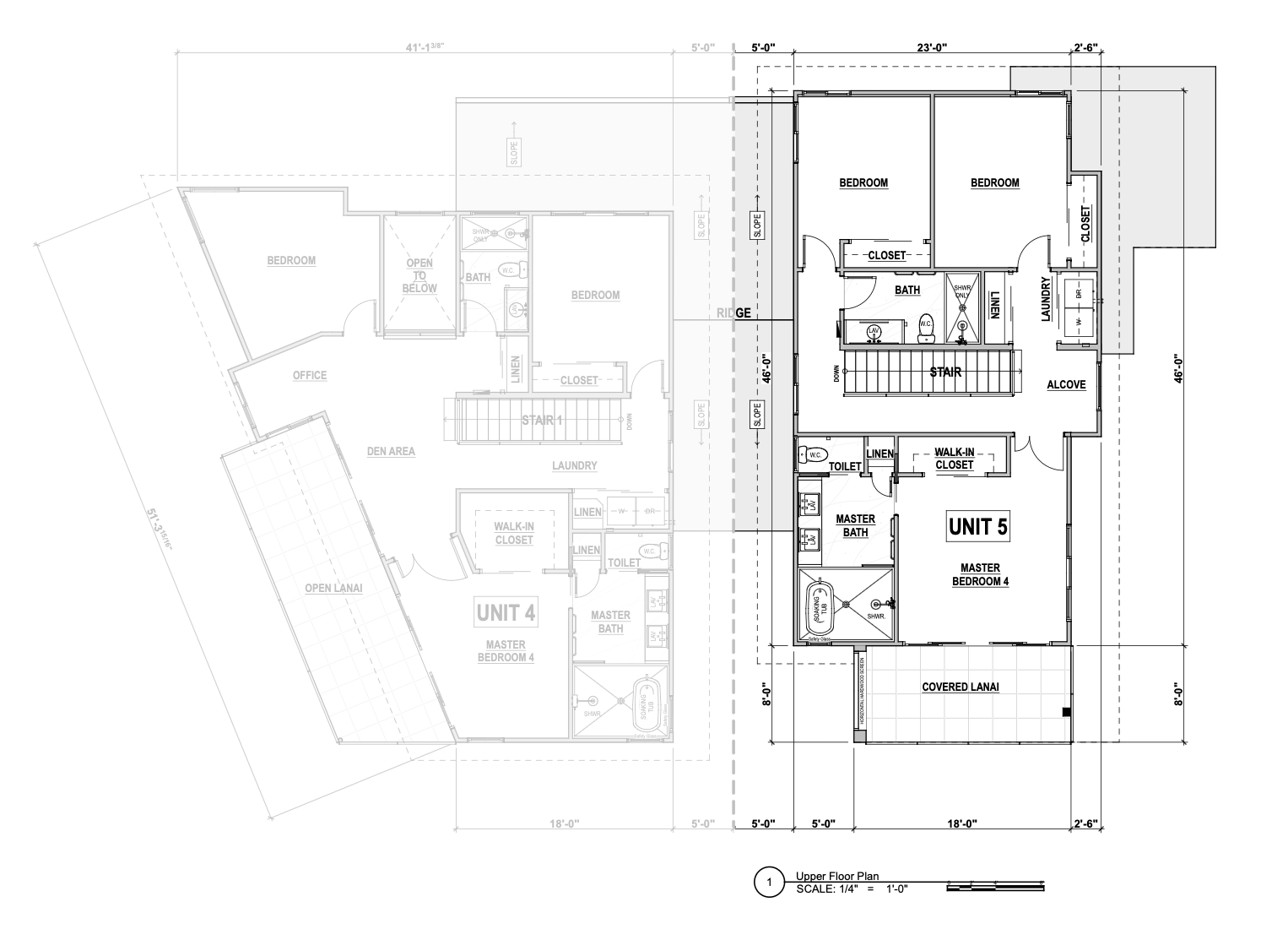 Residence 05 upper floor plan